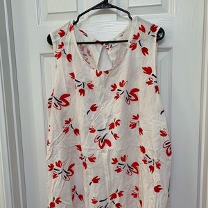 Pretty Floral Top with Back Cut-Out